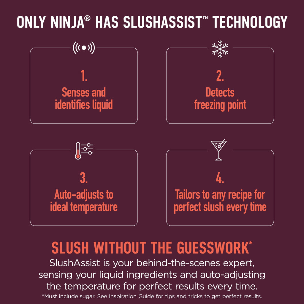 Ninja SLUSHi Smart Frozen Drink Maker, SlushAssist Technology, FS351BL Light Blue