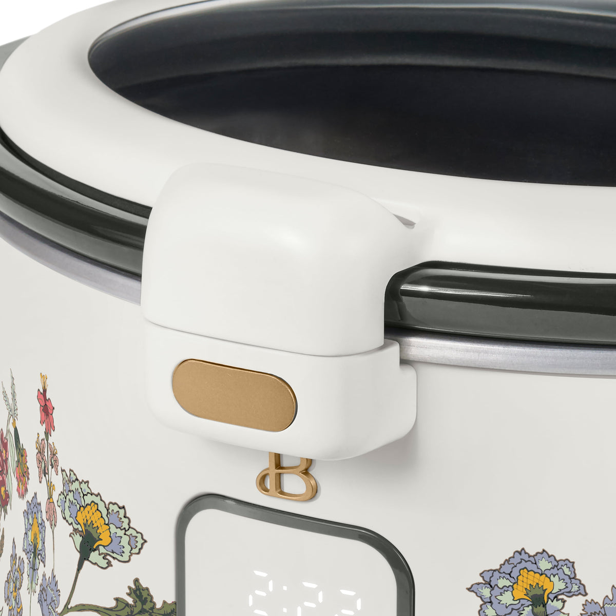 Beautiful 4 Qt Digital Slow Cooker with Hinged Locking Lid, Thyme Green by Drew Barrymore