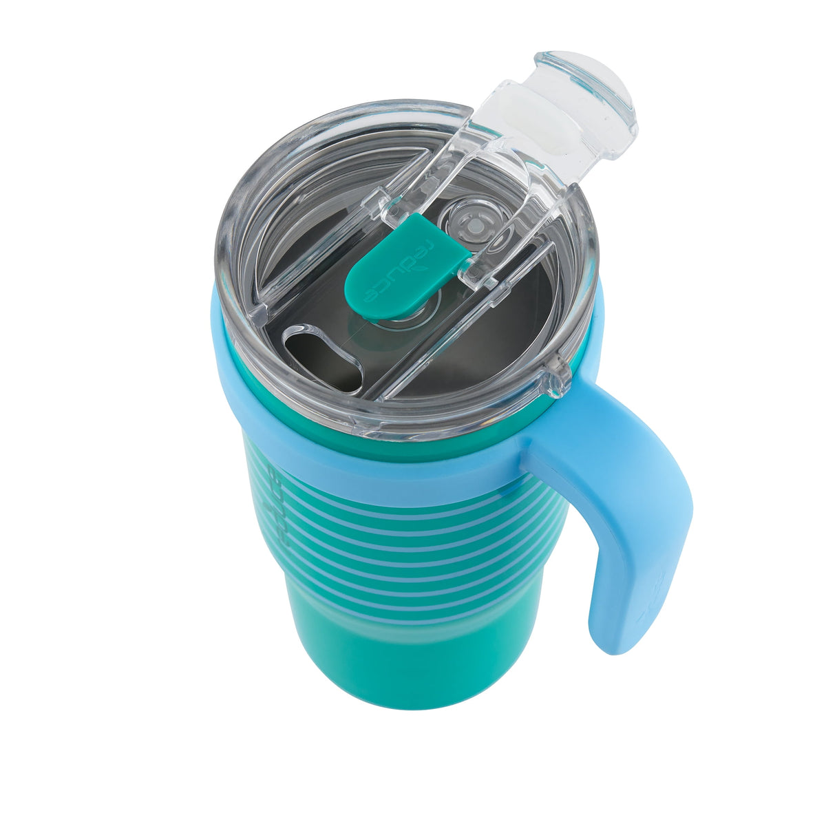 Reduce Coldee Kids Insulated Tumbler with Straw, 18oz Stainless Steel Spill-Proof Cup with Handle, Smiles