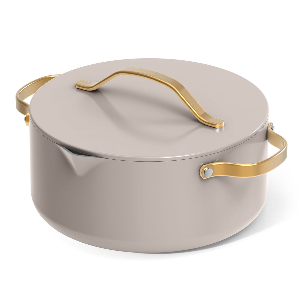 Beautiful 12-Piece Cookware Set, Pots and Pans with Strainer Lids and EverGood Ceramic Nonstick Coating, White Icing by Drew Barrymore