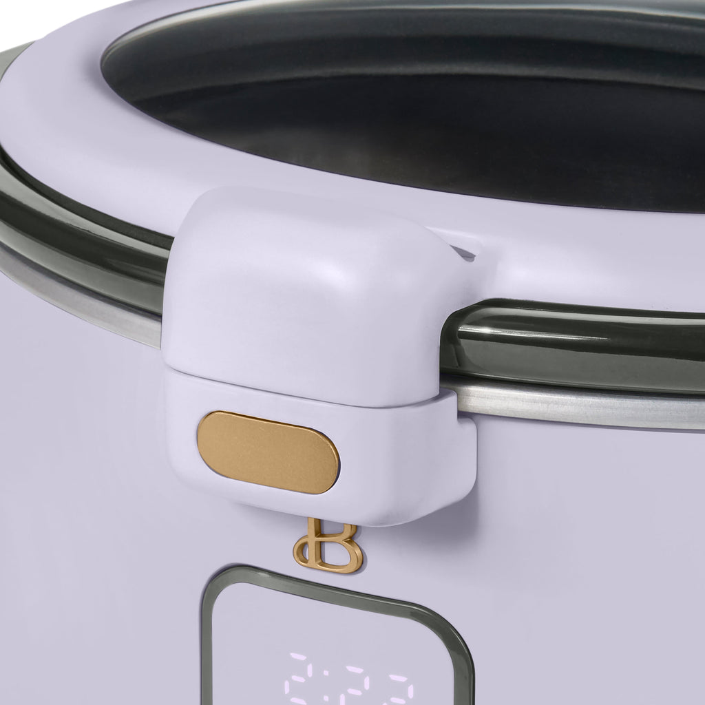 Beautiful 4 Qt Digital Slow Cooker with Hinged Locking Lid, Thyme Green by Drew Barrymore