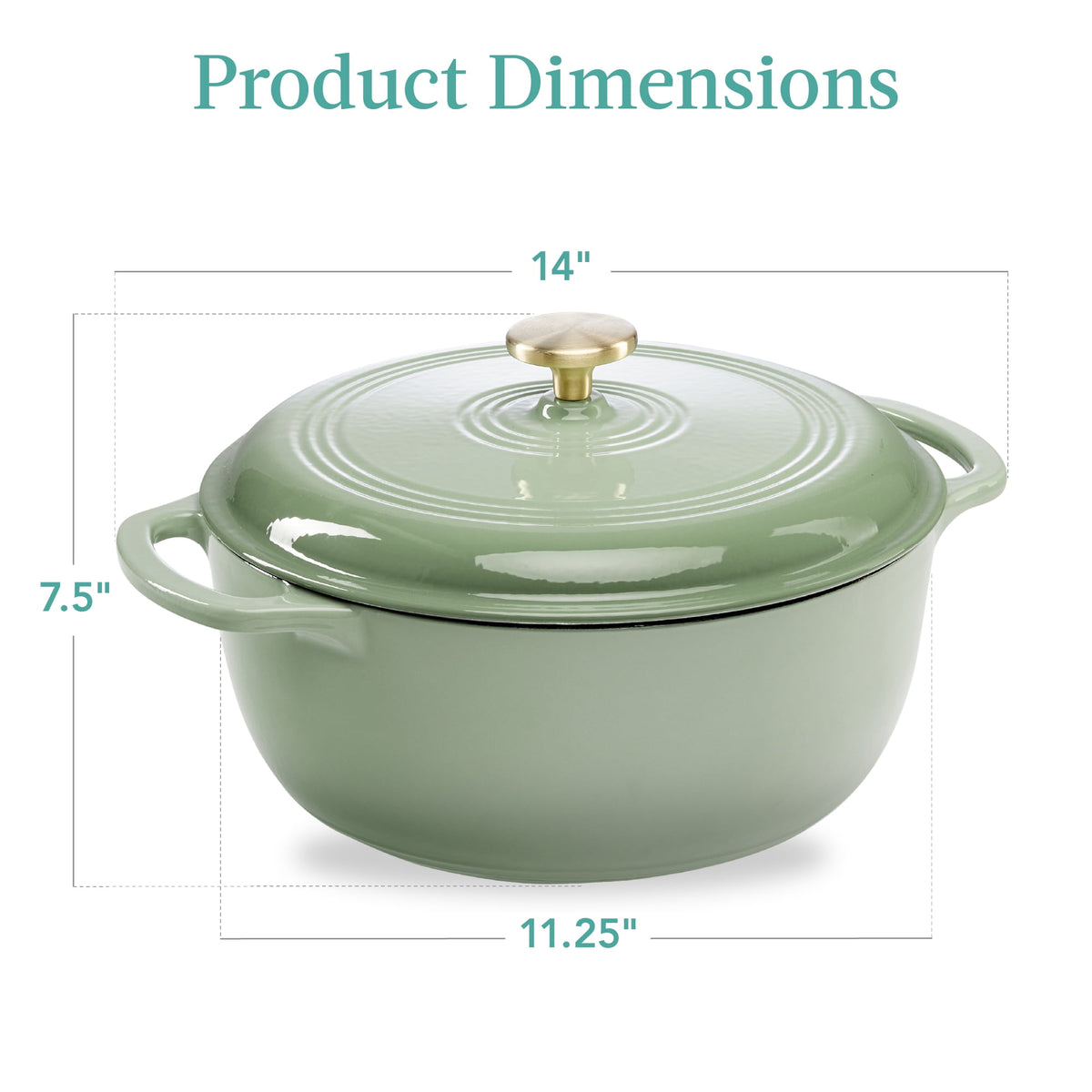 Best Choice Products 6 Quart Enamel Cast-Iron Dutch Oven, Heavy-Duty Cookware w/ Dual Handles, Lid - Cornflower Blue