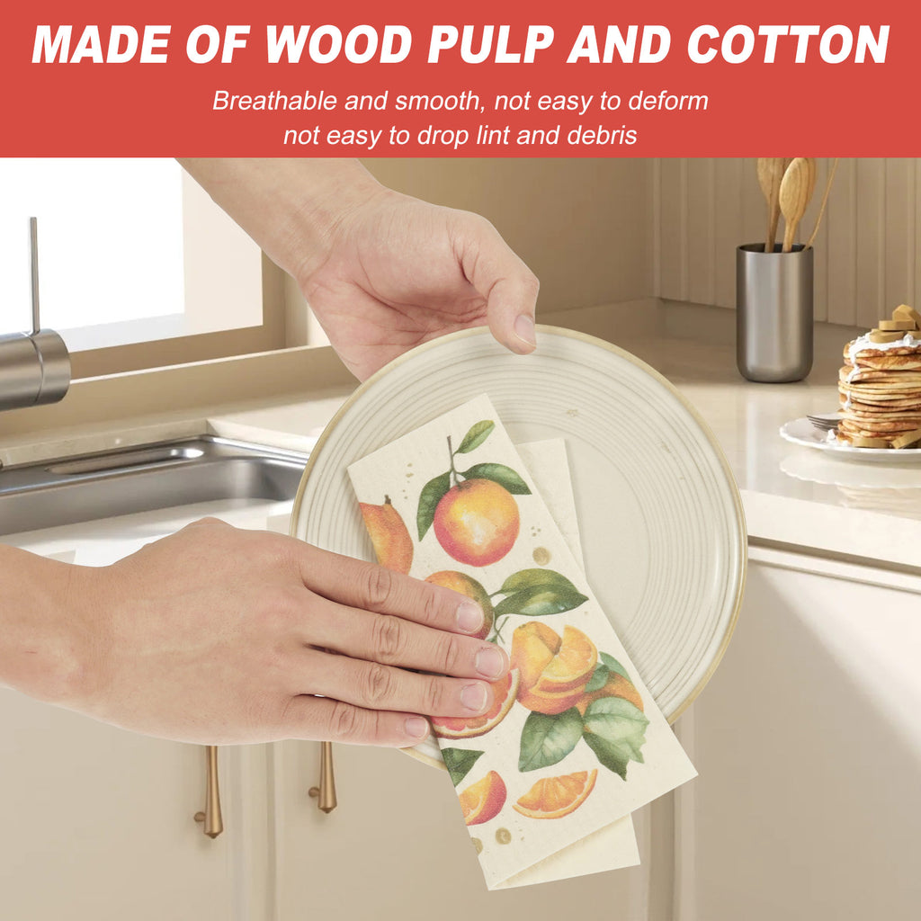 Xiyztok Kitchen Swedish Dishcloth 10 Pack Reusable Paper Towel Non Scratch Swedish Kitchen Towel Absorbent for Wiping Countertop Glass Ceramic