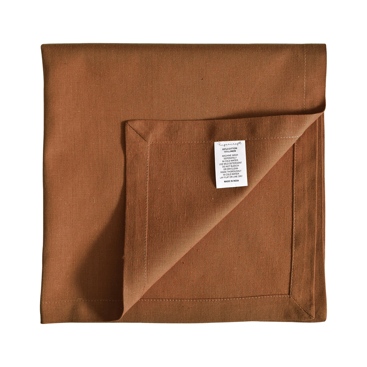 Fingercraft Cloth Napkin, Solid Color Cotton Linen Blend Table Napkins, Soft and Absorbent Fabric, Set of 12, Blush Pink
