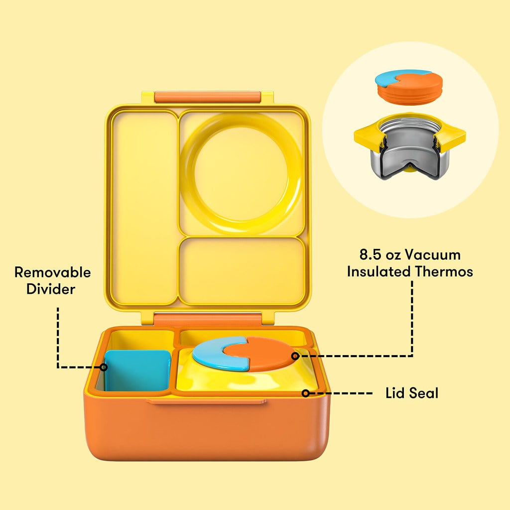 OmieBox Bento Box for Kids - Insulated Bento Lunch Box with Leak Proof Thermos Food Jar - Blue Sky by OmieLife