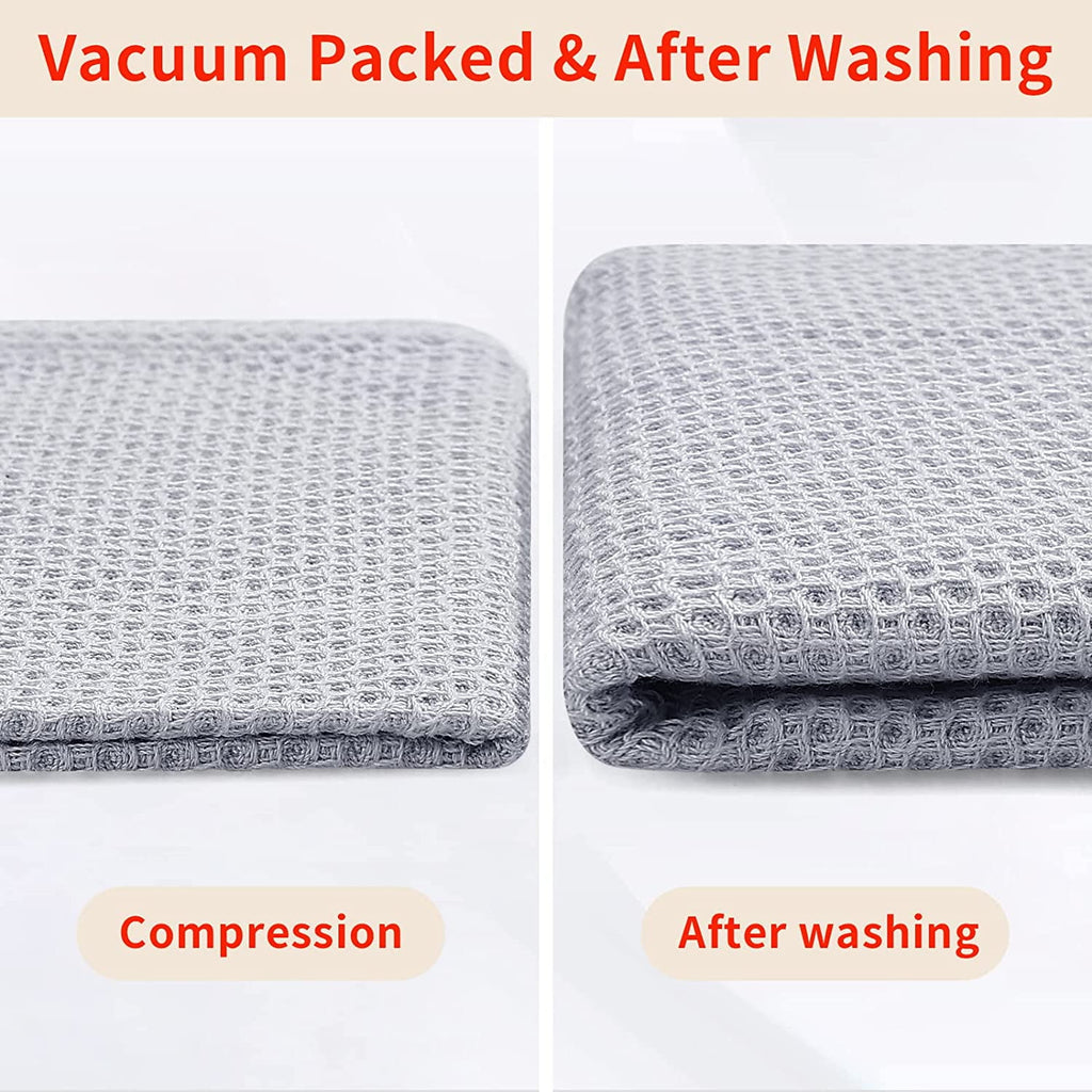 Homieway 6 Pack 100% Cotton Dish Towels, Waffle Weave Dish Cloths for Washing Dishes, Quick Drying Kitchen Dish Towels Rags, 12x12 Inches, Mixed Color
