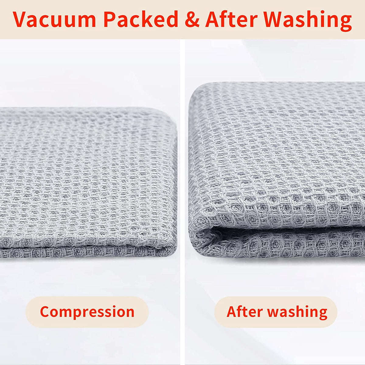 Homieway 6 Pack 100% Cotton Dish Towels, Waffle Weave Dish Cloths for Washing Dishes, Quick Drying Kitchen Dish Towels Rags, 12x12 Inches, Mixed Color