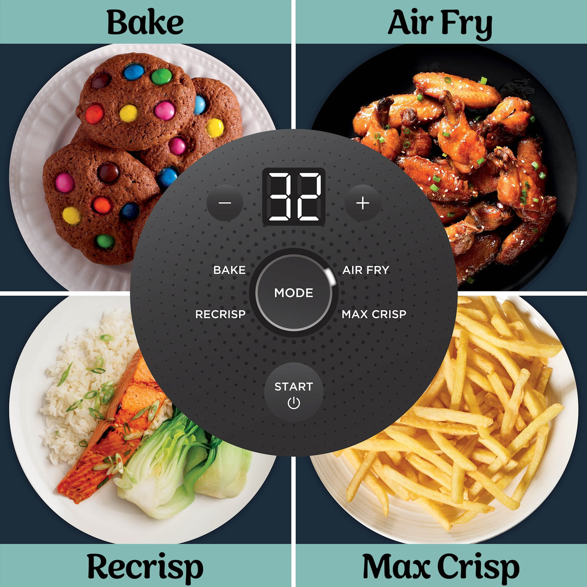 Ninja Crispi Glass Air Fryer 4-Qt, 4-in-1, Air Fry Bake Recrisp, Portable, Dishwasher Safe, FN101ST Stone