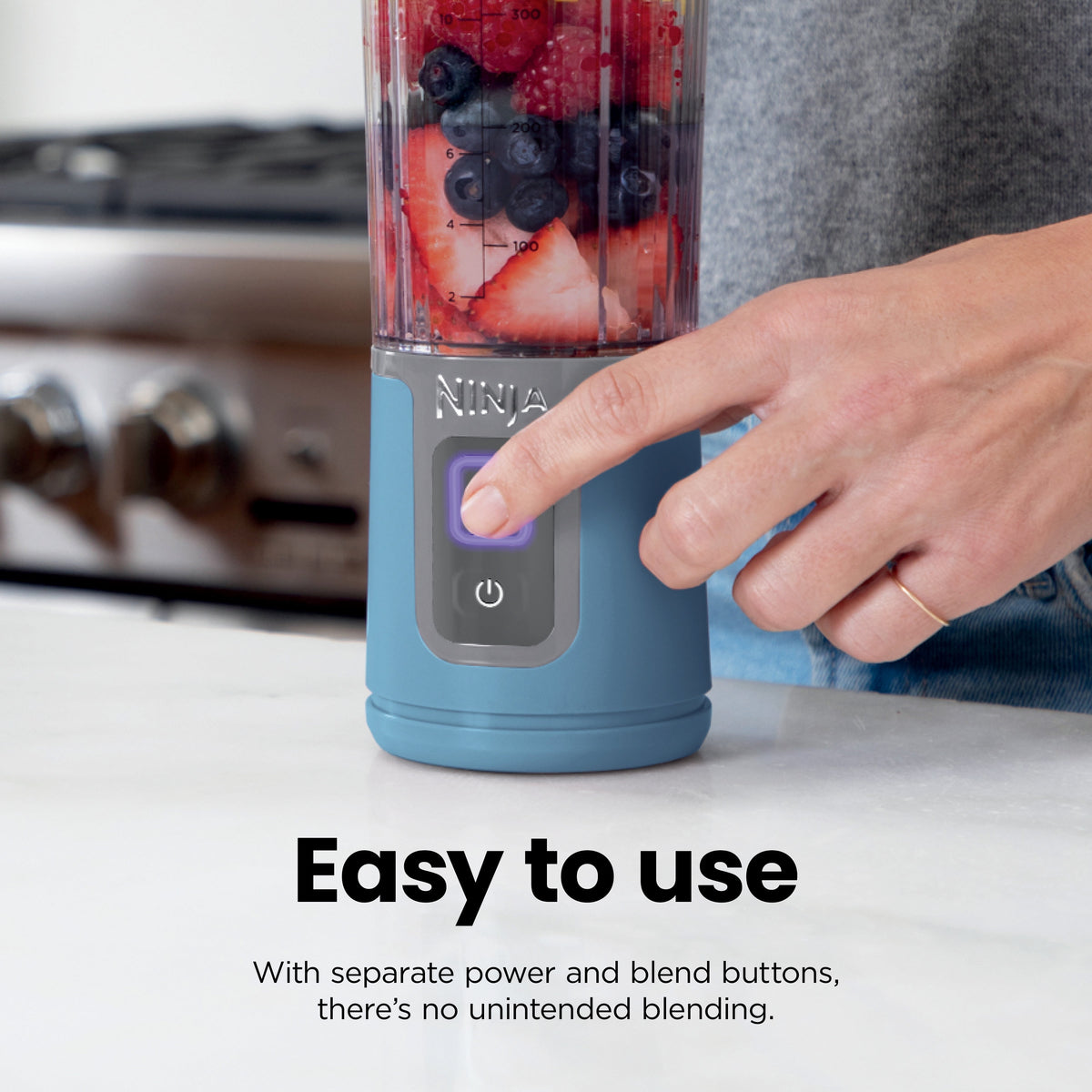 Ninja Blast Portable Personal 18 Oz Blender w/ Leak Proof Lid & Easy Sip Spout, Rechargeable Base, BC150PK Pink