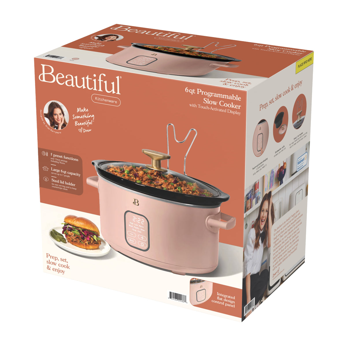 Beautiful 6 Qt Programmable Slow Cooker, Thyme Green by Drew Barrymore