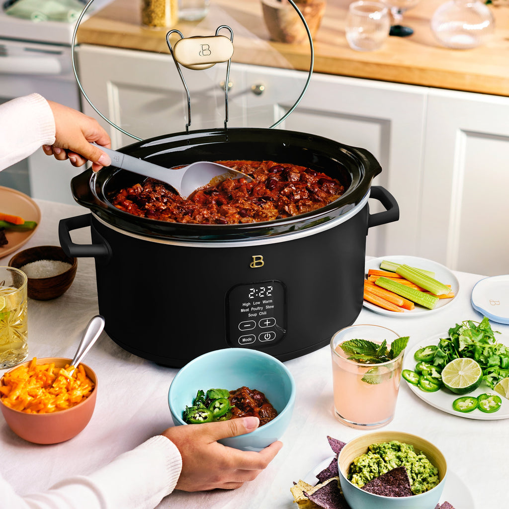 Beautiful 6 Qt Programmable Slow Cooker, Thyme Green by Drew Barrymore