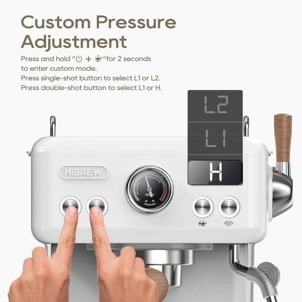 HiBREW H10PLUS 20Bar Espresso Coffee Machine with Adjustable Temperature & Steam